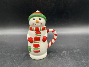 Pfaltzgraff Collectibles Christmas Holiday Covered Snowman Mug 7” T - Picture 1 of 9