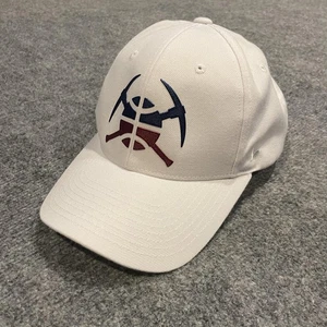 Denver Nuggets Pickaxe Logo Hat Snapback Zephyr White NBA Basketball Embroidered - Picture 1 of 13
