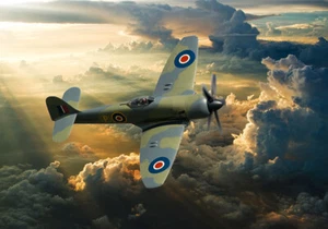 Hawker Sea fury dramatic sky canvas prints various sizes free delivery - Picture 1 of 1