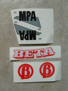 BETA TRIALS  RETRO MPA HELMET STICKERS - Picture 1 of 1