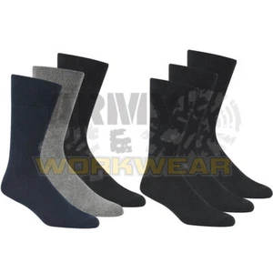 3 Pairs Of Mens Socks Smart Formal Dress Suit, Cotton Lycra Fine/Small Seam Sock - Picture 1 of 4