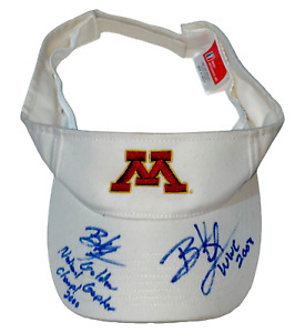 WWE BROCK LESNAR HAND SIGNED AUTOGRAPHED INSCRIBED GOPHERS HAT WITH PSA DNA COA