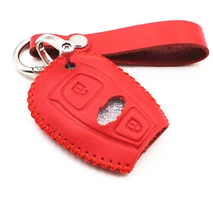 2 Buttons Red Leather For Infiniti QX30 2017 2018 2019 2021 2022 Key Fob Cover - Picture 1 of 5