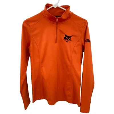 North Face Women’s Size S/P Rust/Orange Quarter Zip Pullover Bobcat Branded - Image 1 of 4