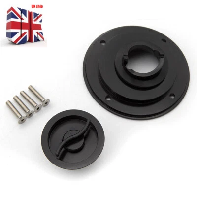 For 4 Holes Suzuki 2001–2002 GSXR1000 CNC Keyless Fuel Gas Cap Cover Tank Black - Imagem 1 de 4