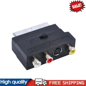 21Pin SCART Male to 3 RCA Female Converter TV Audio Video AV S-Video Adapter #g - Picture 1 of 10