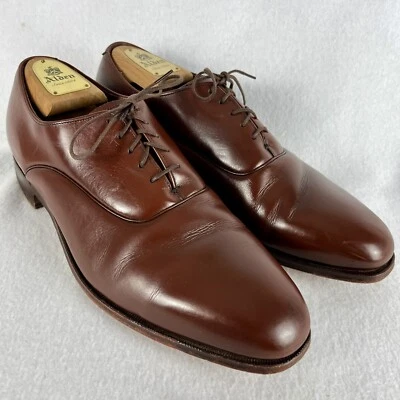De Colección Bostonian Windsor 10 D/B Marrón Cuero Puntera Lisa Oxford Tacón Clavado EE. UU. Foto 1 de 4