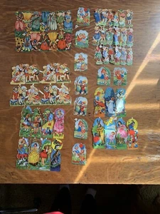 Vintage Lot EAS Germany Paper Scraps Lithographed Die Cut Sweet Fairy Tale - Picture 1 of 16