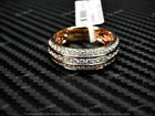 Half Eternity Engagement Wedding Ring 14K Gold Plated Silver 3Ct Cubic Zirconia