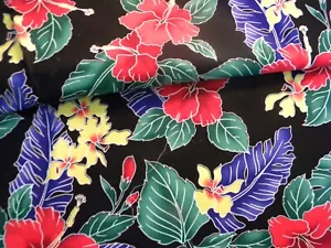 vintage 1997 Hawaiian fabric 2 .5 yds, 45" Trendtex Fabrics Ltd - Picture 1 of 4