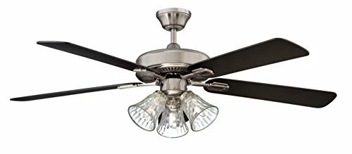 Concord Fans 52RIC5EST, 5 Black/Rosewood Blades Ceiling fan, Stainless Steel - Image 1 of 1