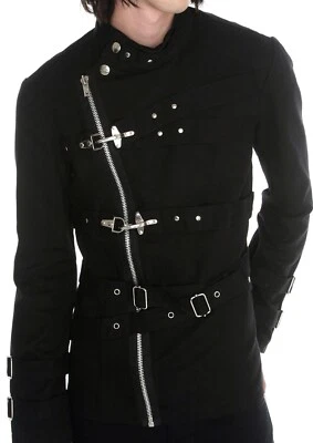 DARKROCK Goth Punk Bullet Bondage Psycho Straight Psycho Band Heavy Metal JACKET COAT VTG