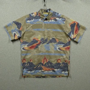 Reyn Spooner Shirt Mens Medium Volcano Print National Parks Limited Edition - Picture 1 of 9