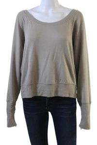 Splits59 Mujer Pullover Sudadera Beige Mezcla Algodón Manga Larga Talla M - Imagen 1 de 4