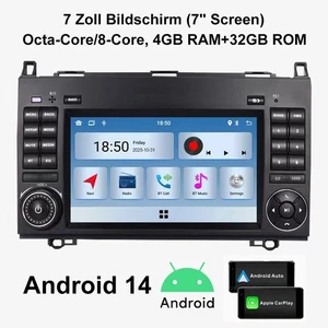 für Mercedes Benz Sprinter Vito Autoradio 7" CarPlay Sat Navi +BT 8 Core 4+32G - Bild 1 von 17