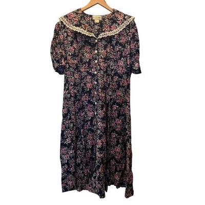 Vestido Camisa Midi Betsy's Things Para Mujer Multicolor Floral Botón Frontal Madea 18 Foto 1 de 4