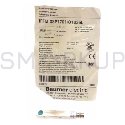 New In Box BAUMER IFFM 08P1701/01S35L Proximity Sensor - Image 1 of 2