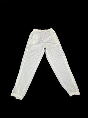 Pantalones de chándal Reebok blancos de nailon con cremallera al tobillo elásticos vintage años 90 pequeños Foto 1 de 4
