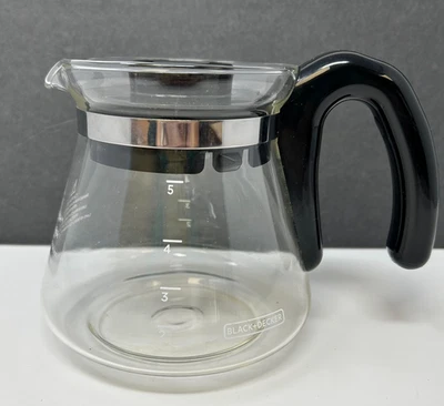 BLACK & DECKER 5 tazas jarra de vidrio de repuesto cafetera tapa extraíble Foto 1 de 4