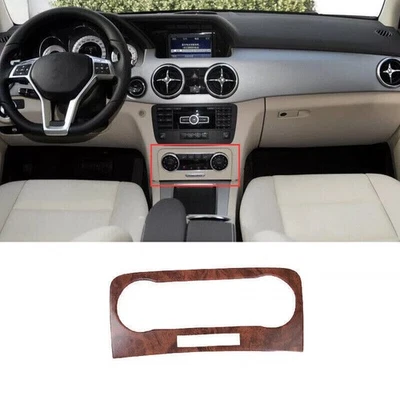 Peach Wood Central AC Button Control Cover Trim 2013~2015 For Mercedes~Benz GLK — 第 1/4 张图片