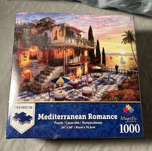 Majestic Puzzles 1000 piece Jigsaw Puzzle MEDITERRANEAN ROMANCE 24" x 30" - Picture 1 of 6