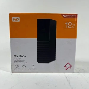 New Western Digital External My Book 12TB Micro USB-B to USB-A HDD Open Box - Afbeelding 1 van 5