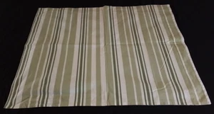 Pottery Barn Standard Pillow Sham Green Stripe 100% Cotton Breathable Elegance - Picture 1 of 11