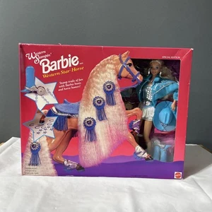 Barbie Western Stampin 1993 con Western Star Horse Mattel *Leer 1h - Imagen 1 de 5