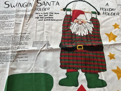 "Swingin' Santa Holder" Muelles de Corte y Coser Tela Artesanía Panel Tarjeta/Felpa de Regalo Foto 1 de 4