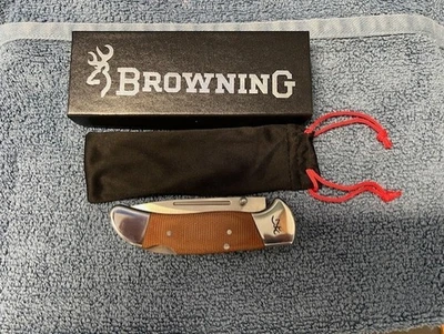 Browning "Guide Series" Lockback Knife , Wes Hibben Design, NIB, Made in USA - Image 1 of 4