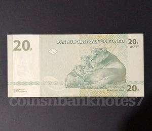 2003 Congo 20 Francs Banknotes P94, Uncirculated / Lion - Picture 1 of 3