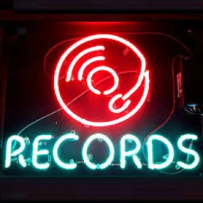 Recording Records Studio Disc Vinyl Open 20"x16" Neon Light Sign Lamp Wall Decor - Image 1 of 4