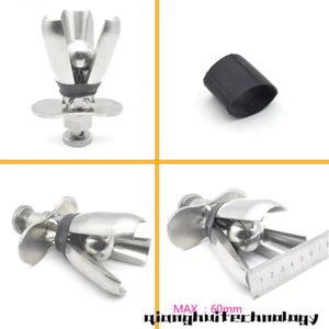 Female Chastity Locking Stainless Steel Opening Plug Adjustable Device New - Picture 1 of 14