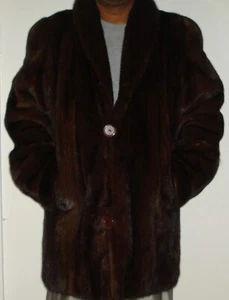Men's American Legend Mahogany Mink Fur Jacket / Coat Size 42-44 FREE SHIPPING - Picture 1 of 8