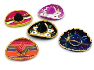 Set of 5 Mexican mini Charro Hats,Party favors,Decorations,Sombreros,MARIACHI - Picture 1 of 3