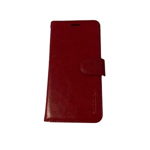 Samsung Galaxy A20 A50 Hülle Handyhülle Leder Rot Wallet - Bild 1 von 4