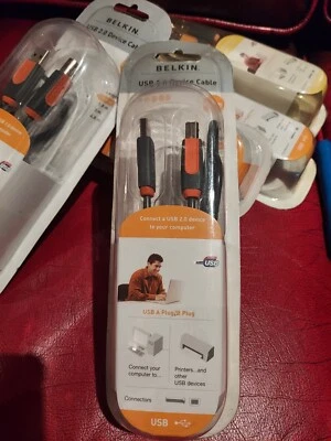 Belkin USB 2.0 Device Cable - 2007 - USB A/B Plug - Computer to Printer - Image 1 of 2