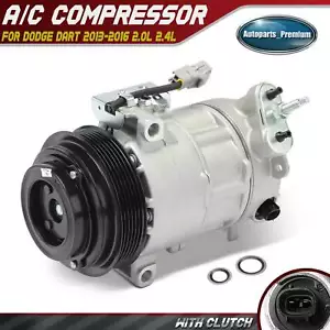AC Compressor with 6SBU16 Compressor for Dodge Dart 2013 2014 2015 2016 2.0 2.4L - Picture 1 of 9