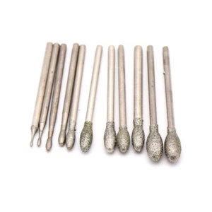 0.8mm-8mm Oval Diamond Burr Grinding Engraving Drill Bit Rotary Tool Die Grinder - Picture 1 of 5