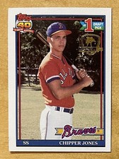 Chipper Jones RC 1991 Topps Desert Shield #333 Atlanta Braves NM