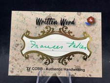 2020 HISTORIC AUTOGRAPHS WRITTEN WORD TY COBB AUTHENTIC HANDWRITING SAMPLE RELIC