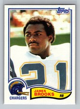 1982 Topps James Brooks #226 ROOKIE CARD - San Diego Chargers