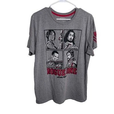 Camisa Star Wars Rogue One Juvenil XL Gris Manga Corta Disney Foto 1 de 4