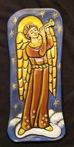 Christmas Angel Ceramic Handcrafted Tile Plaque NEW Sisters of St. Francis - Picture 1 of 1