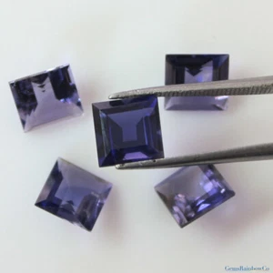 Piedra preciosa suelta facetada cuadrada natural de 8 mm calidad AA, libre de inclusión - Imagen 1 de 8