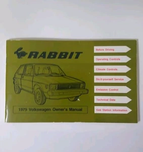 1979 VW Rabbit Owners Manual Volkswagen Guide Book Square Headlights - Gas  - Bild 1 von 4