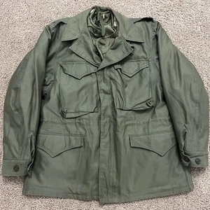 NAMED RARE M1943 Field Jacket Sz 38R Army Military Medium W/ Liner Korea WWII - Picture 1 of 12