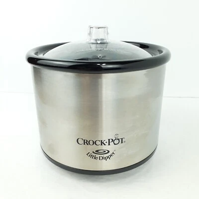 Olla de cocción lenta Crock Pot Little Dipper acero inoxidable 16 oz mini calentador de fondue 32041-BC Foto 1 de 4