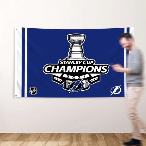 Tampa Bay Lightning 3x5 ft Premium Flag NHL Hockey Stanley Cup Champions Banner Cover