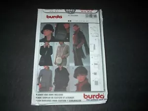 Burda Pattern 8845 Misses' Accessories Handbag, Shoulder Bag, Scarf, Hat Uncut - Picture 1 of 3